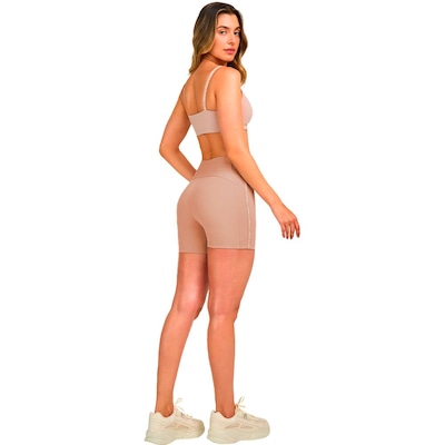 Bermuda Alto Giro Elástico Personalizado - Feminina - Foto 4