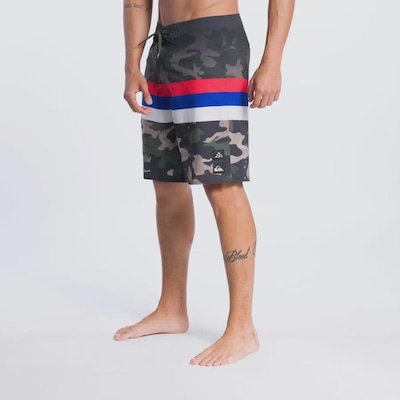 Boardshort Quiksilver Surfsilk Hawaii Stripe 20 Thyme - Masculino - Foto 4