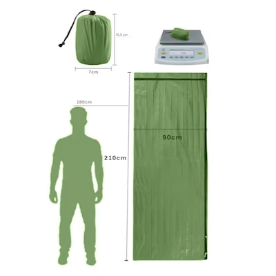 Saco de Dormir Gold Sports Portátil à Prova D'água Sobrevivência com Apito - Foto 4