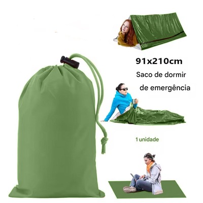 Saco de Dormir Gold Sports Portátil à Prova D'água Sobrevivência com Apito - Foto 6