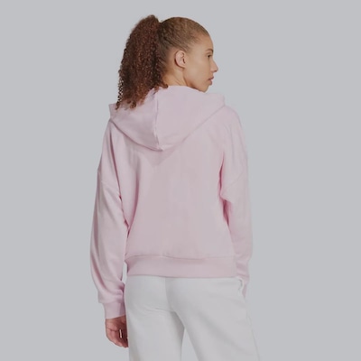 Blusão de Moletom adidas com Capuz Canguru Big Logo - Feminino - Foto 3