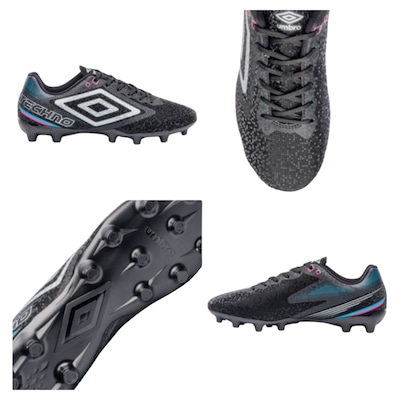 Kit Chuteira de Campo Umbro Techno II + Meião - Adulto - Foto 6