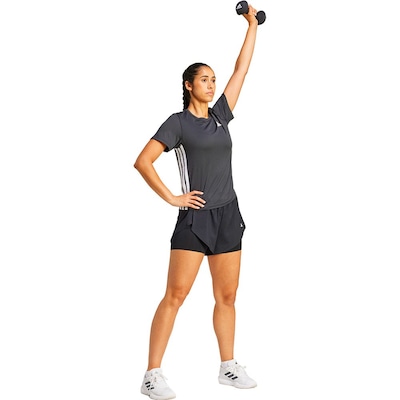 Camiseta adidas 3s Crew - Feminina - Foto 4