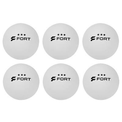 Bola de Tênis de Mesa Fort 3 Estrelas - Pack com 6 Bolinhas - Foto 1
