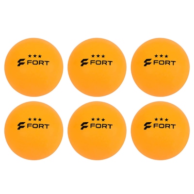 Bola de Tênis de Mesa Fort 3 Estrelas - Pack com 6 Bolinhas - Foto 1