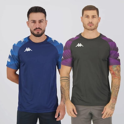 Kit 2 Camisas Kappa Raglany - Masculina - Foto 1