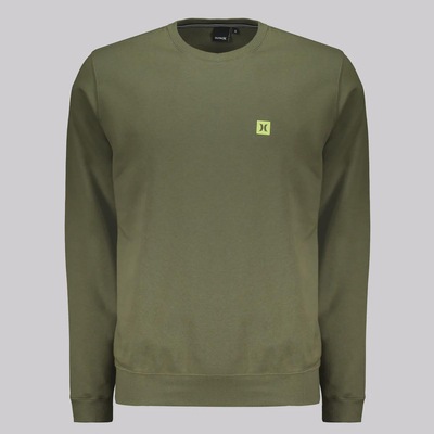 Blusão de Moletom Hurley Icon II sem Capuz - Masculino - Foto 1