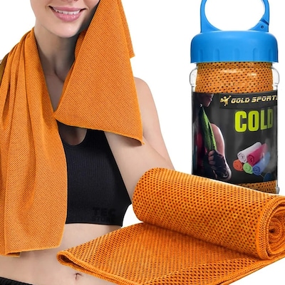 Toalha De Microfibra Gold Sports Ultra Refrescante Cool 88x29 Cms - Foto 2