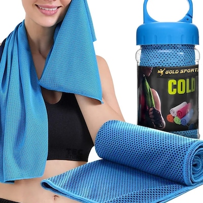Toalha De Microfibra Gold Sports Ultra Refrescante Cool 88x29 Cms - Foto 2