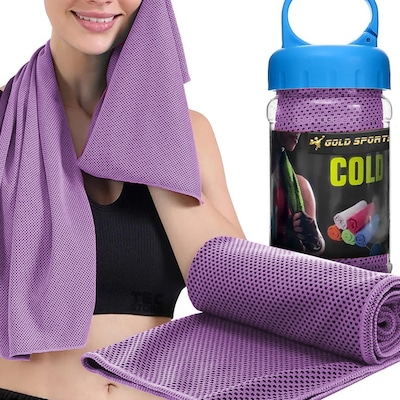 Toalha De Microfibra Gold Sports Ultra Refrescante Cool 88x29 Cms - Foto 2