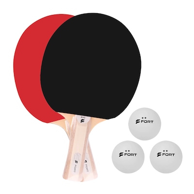 Kit de Tênis de Mesa Fort Evo 2 Raquetes 3 Bolas - Foto 3