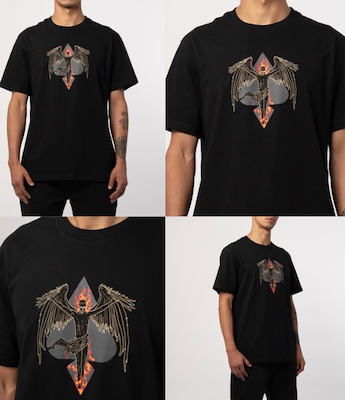 Camiseta Mcd Regular Anjo Fogo Espada - Masculina - Foto 3