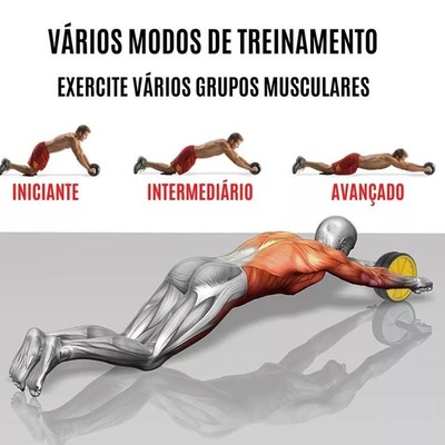 Roda Dupla de Exercícios DK Leve e Portátil - Foto 5