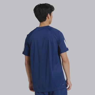 Camiseta adidas Club 3 Stripes - Masculina - Foto 3