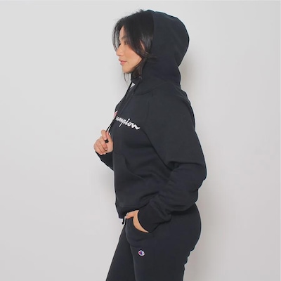 Blusão de Moletom Champion Brasil Classic Script - Feminino - Foto 2