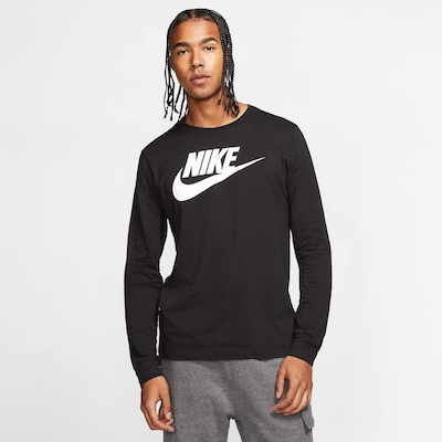 Camiseta Manga Longa Nike Sportswear Icon Futura - Masculina - Foto 1