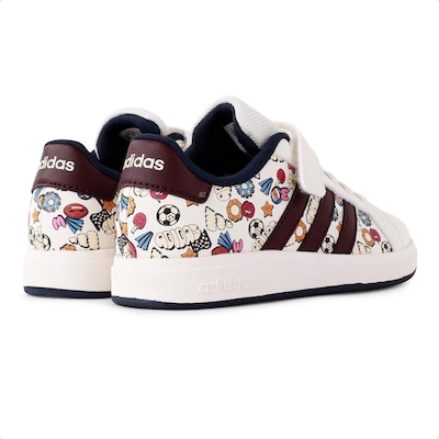 Tênis adidas Grand Court Printed - Infantil - Foto 5