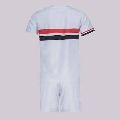 Kit Uniforme do São Paulo New Balance I 2025 - Infantil - Foto 2