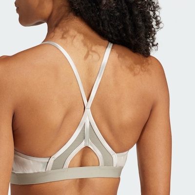 Top Treino Suporte Leve adidas Flower Aeroreact Essentials - Feminino - Foto 6