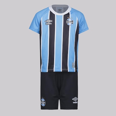 Kit Uniforme de Futebol do Grêmio I 2025 Umbro - Infantil - Foto 1