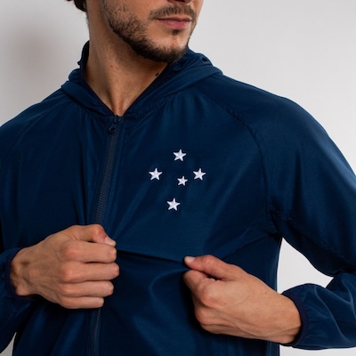 Jaqueta Corta Vento do Cruzeiro Oficial Grandioso Surf Center - Masculina - Foto 6