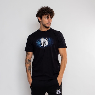 Camiseta do Santos Classica Surf CenterOficial Escudo - Masculina - Foto 4