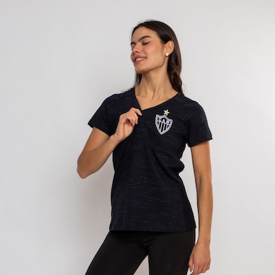 Camiseta Baby Look do Atlético Mineiro Surf Center Oficial Escudo - Feminina - Foto 6