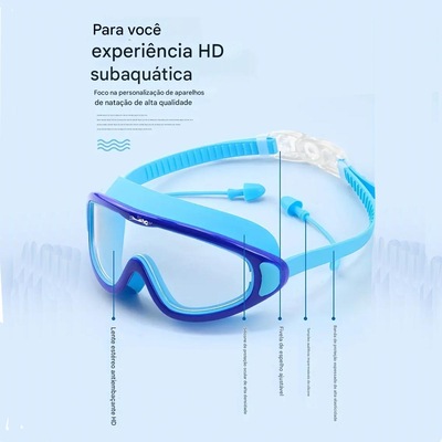 Máscara De Natação Gold Sports Panoramic 9.0 High Definition - Infantil - Foto 4