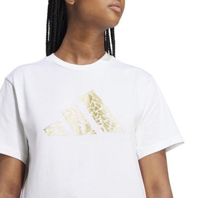 Camiseta adidas Tech Metallic Feminina - Foto 4