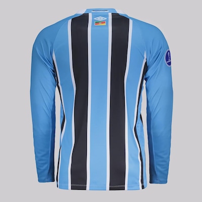 Camisa Manga Longa do Grêmio I 2025 Umbro Patch Sul-Americana Masculina - Foto 2