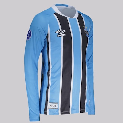 Camisa Manga Longa do Grêmio I 2025 Umbro Patch Sul-Americana Masculina - Foto 3