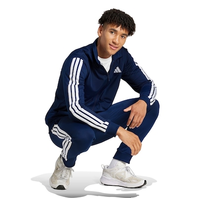 Conjunto Adidas Sportswear Basic Três Listras Tricot  Masculino - Foto 3