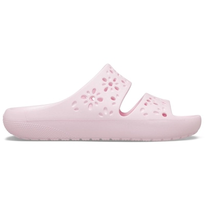 Chinelo crocs classic floral cut out sandal pink milk - Adulto - Foto 1