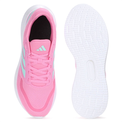 Tênis Adidas Runfalcon 5 Rosa e Verde - Feminino - Foto 4