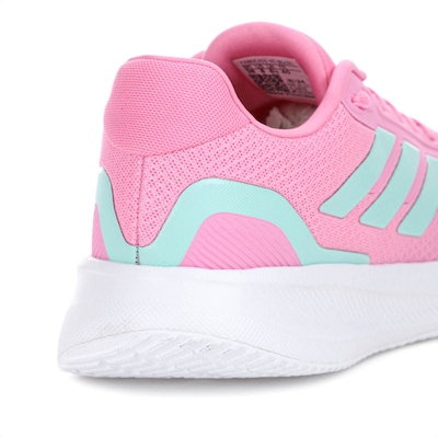Tênis Adidas Runfalcon 5 Rosa e Verde - Feminino - Foto 6