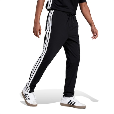 Calça Adidas Malha Simples Essentials Três Listras - Masculina - Foto 3