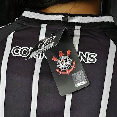 Camisa do Corinthians Feminina Coimbra Baby Look Listrada Recortes - Foto 4