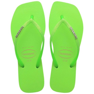 Chinelo Havaianas Slim Square Glitter Neon Feminino - Foto 1