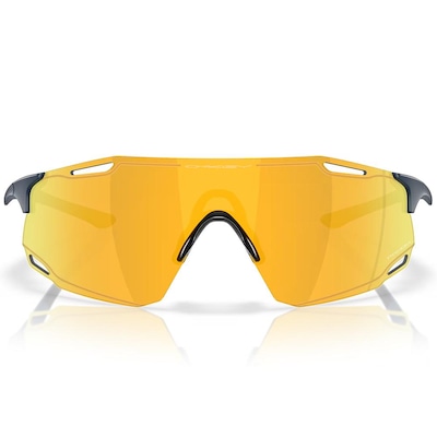 Óculos de Sol Unissex Oakley Cybr Dyno Matte Abyss Prizm 24k - Foto 3