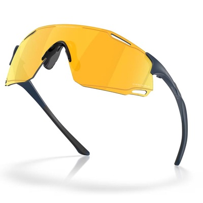 Óculos de Sol Unissex Oakley Cybr Dyno Matte Abyss Prizm 24k - Foto 4