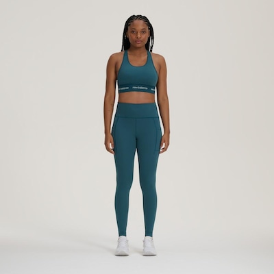 Calça Legging Feminina New Balance Sleek Pocket High Rise - Foto 6