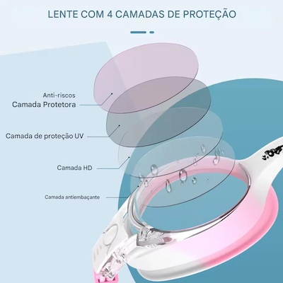 Óculos de Natação Infantil Gold Sports Little Bubble - Foto 2