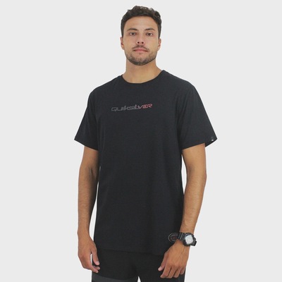 Camiseta Quiksilver Gradient Type New Wave Masculina - Foto 1