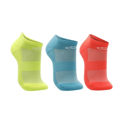 Meia Masculina Olympikus Invisível Colors - 3 Pares - Foto 1