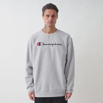 Blusão de Moletom Masculina Champion Logo Bordado Tecido Grosso - Foto 1