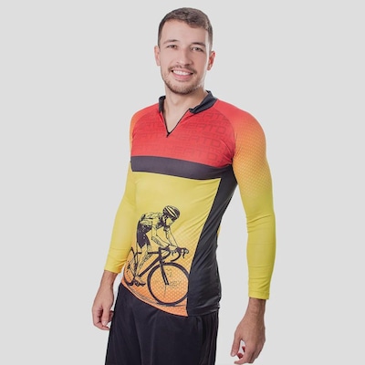 Camisa de Ciclismo Masculina Head Manga Longa - Foto 2