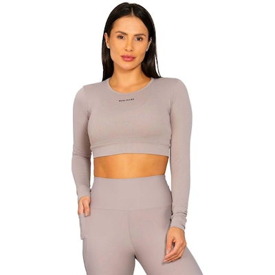 Blusa Cropped Feminina Run More Highlines - Foto 1