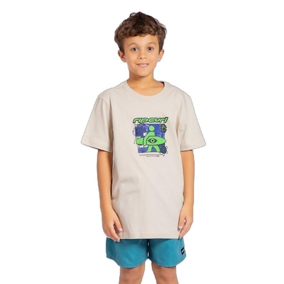 Camiseta Infantil Rip Curl Archive Mainframe - Foto 1