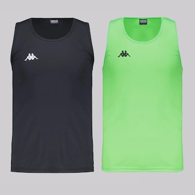 Kit 2 Regatas Kappa Basic Listrada Masculina - Foto 1