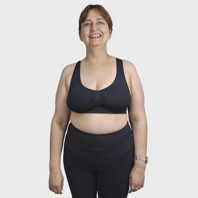 Top Fitness Feminino Selene Nadador sem Costura Plus Size - Foto 1